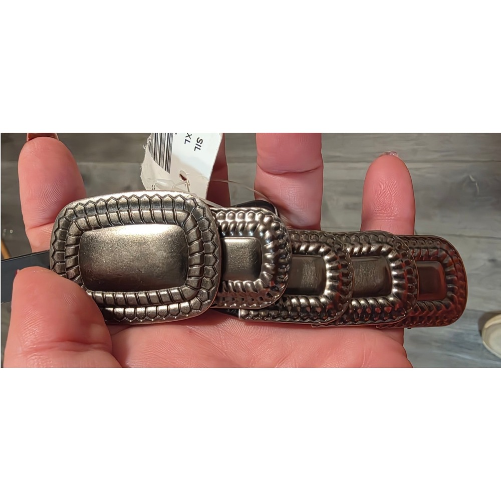 Grw Womens XL Concho Stretch Belt Silver Western Boho Cinch Statement